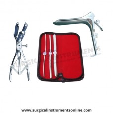 Hegar uterine dilator 3 pieces set,3-4, 7-8, 15-16, mathieu speculum, grave large